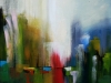 1-Abstract City -acrilic.panza, 40x40 cm